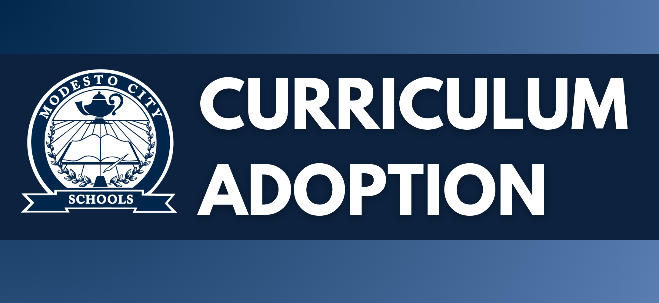 Curriculum Adoption Notice Graphic with details about the content in the new program