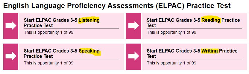 Find English Language Proficiency Assessment for California Practice Test