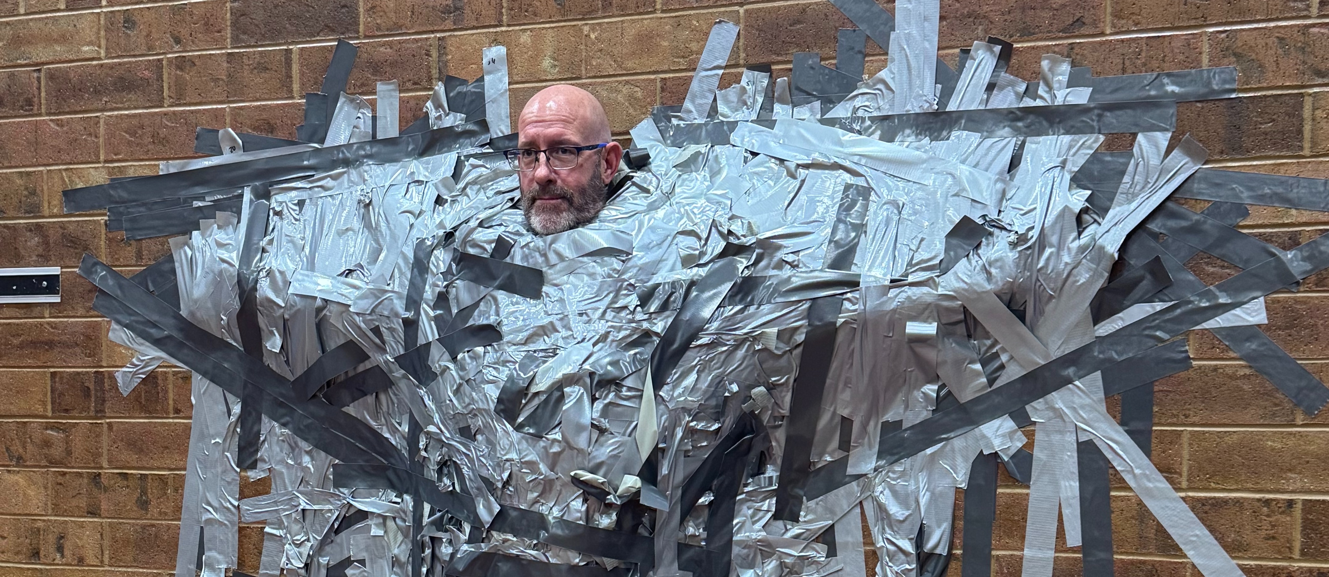 Love Local Duct tape our principal