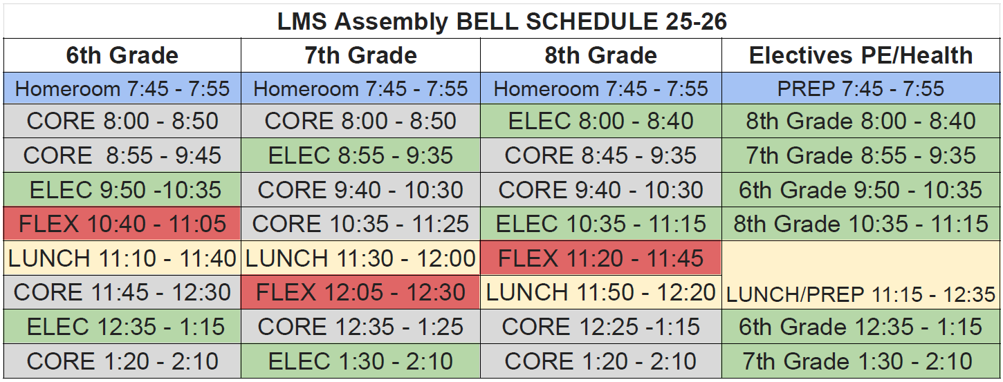 Assembly Schedule
