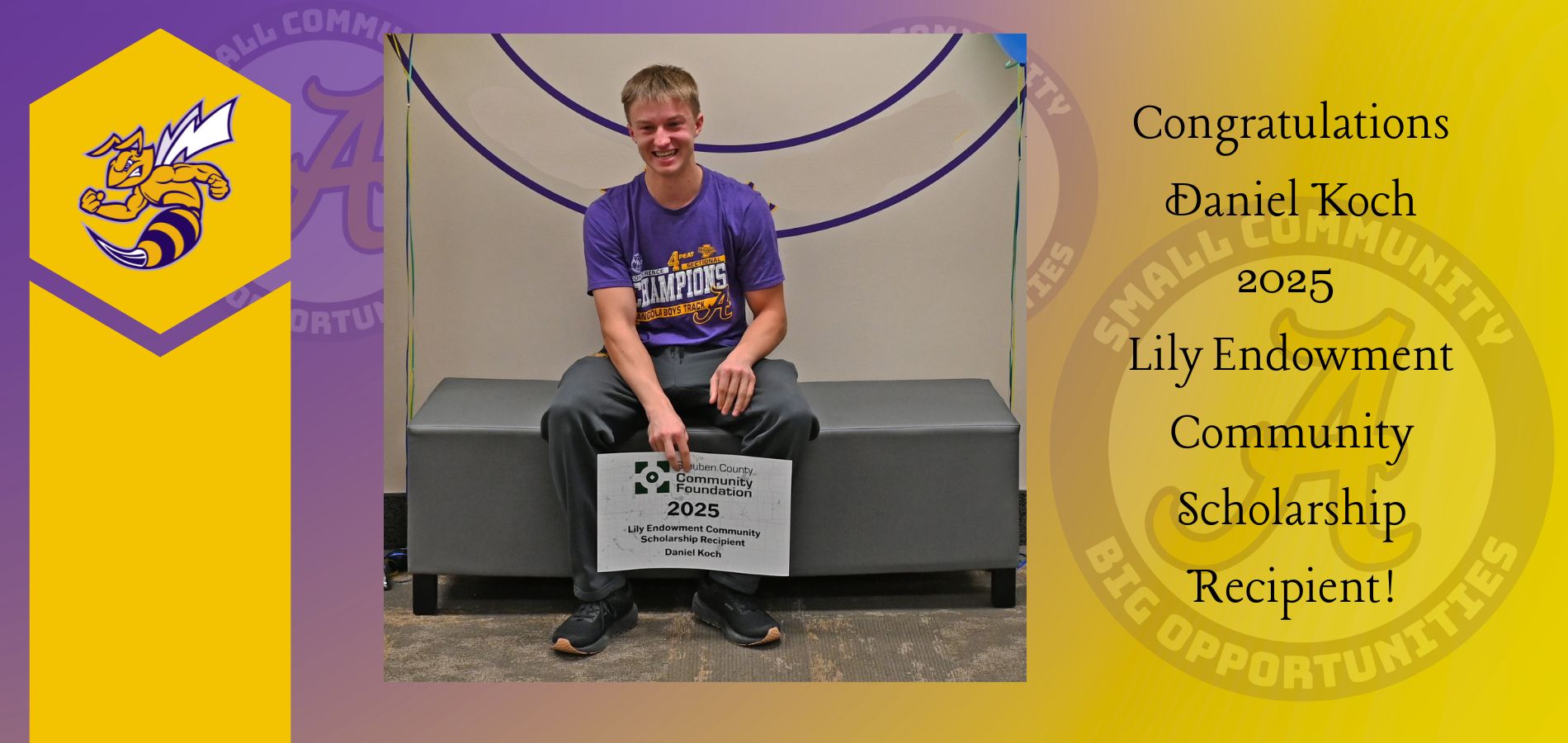 Daniel Koch winner of Lily scholarship