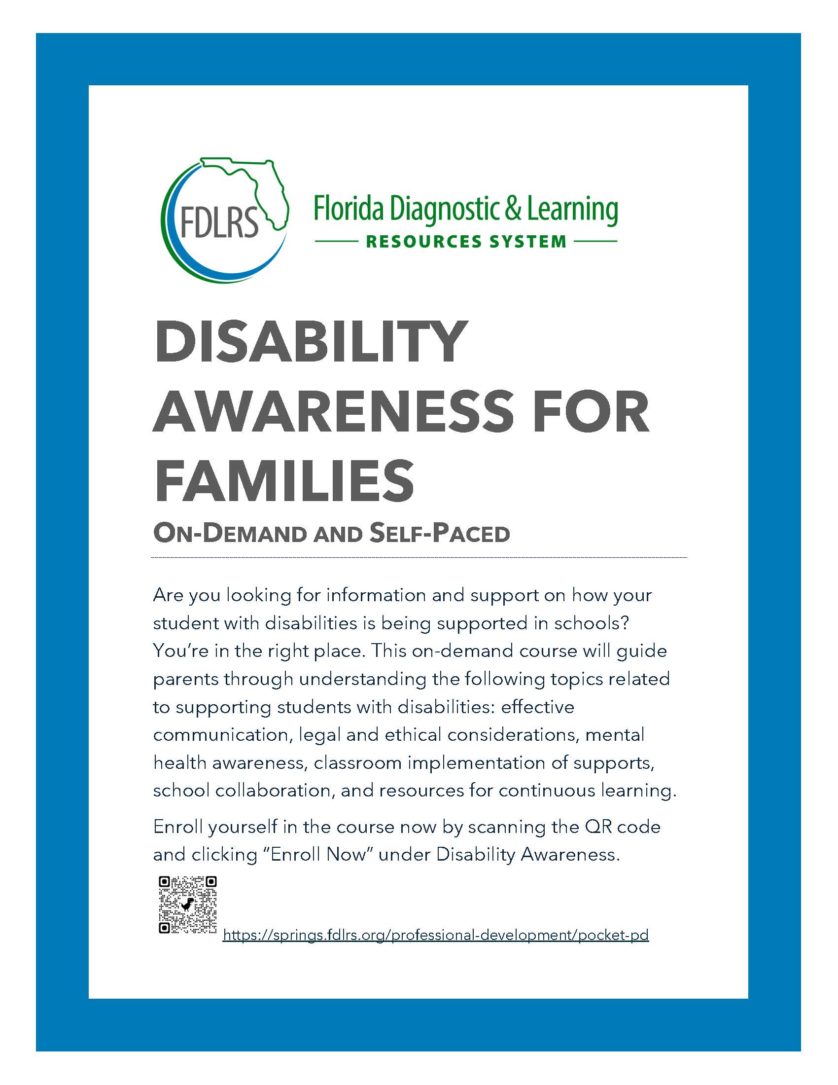 Family Training Flyer