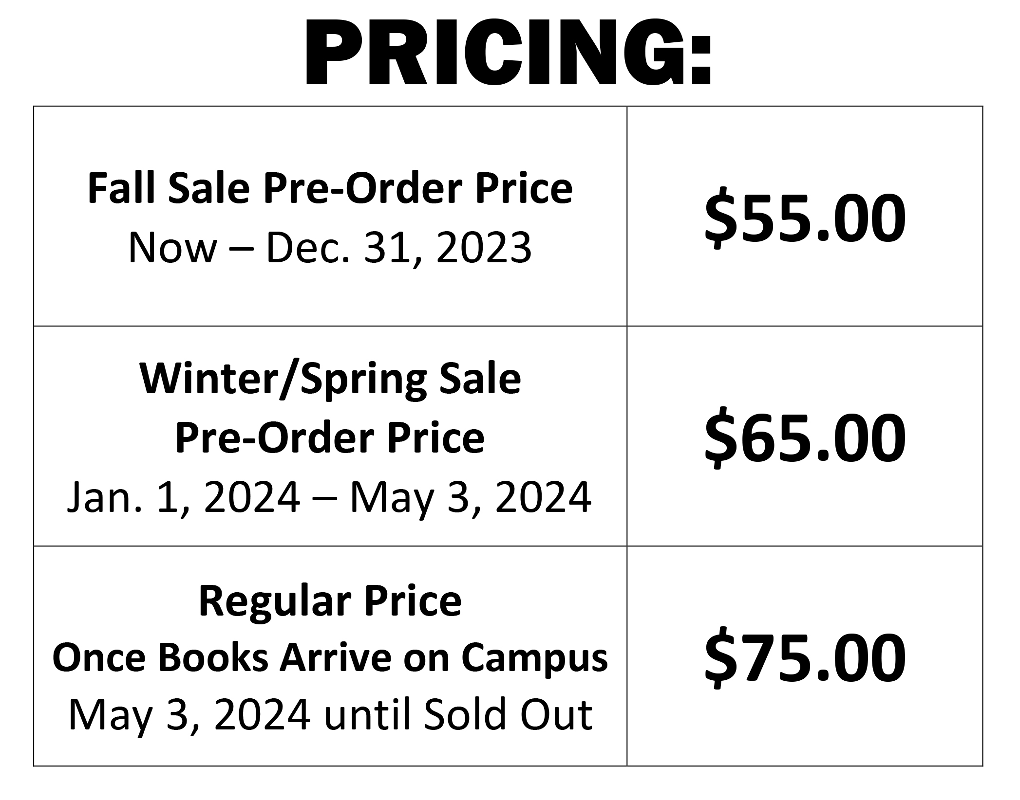 ybk price schedule 23-24