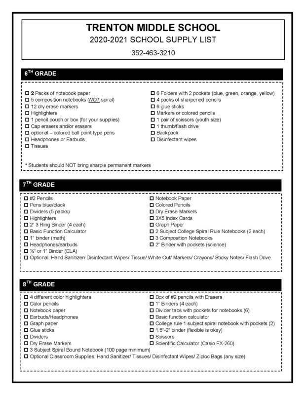 Supply List MS