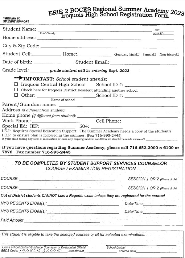 Summer Opportunities East Aurora Union Free School District