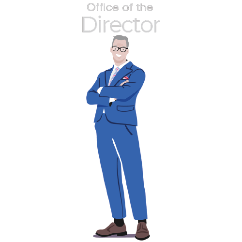 An illustration of the Director of Education