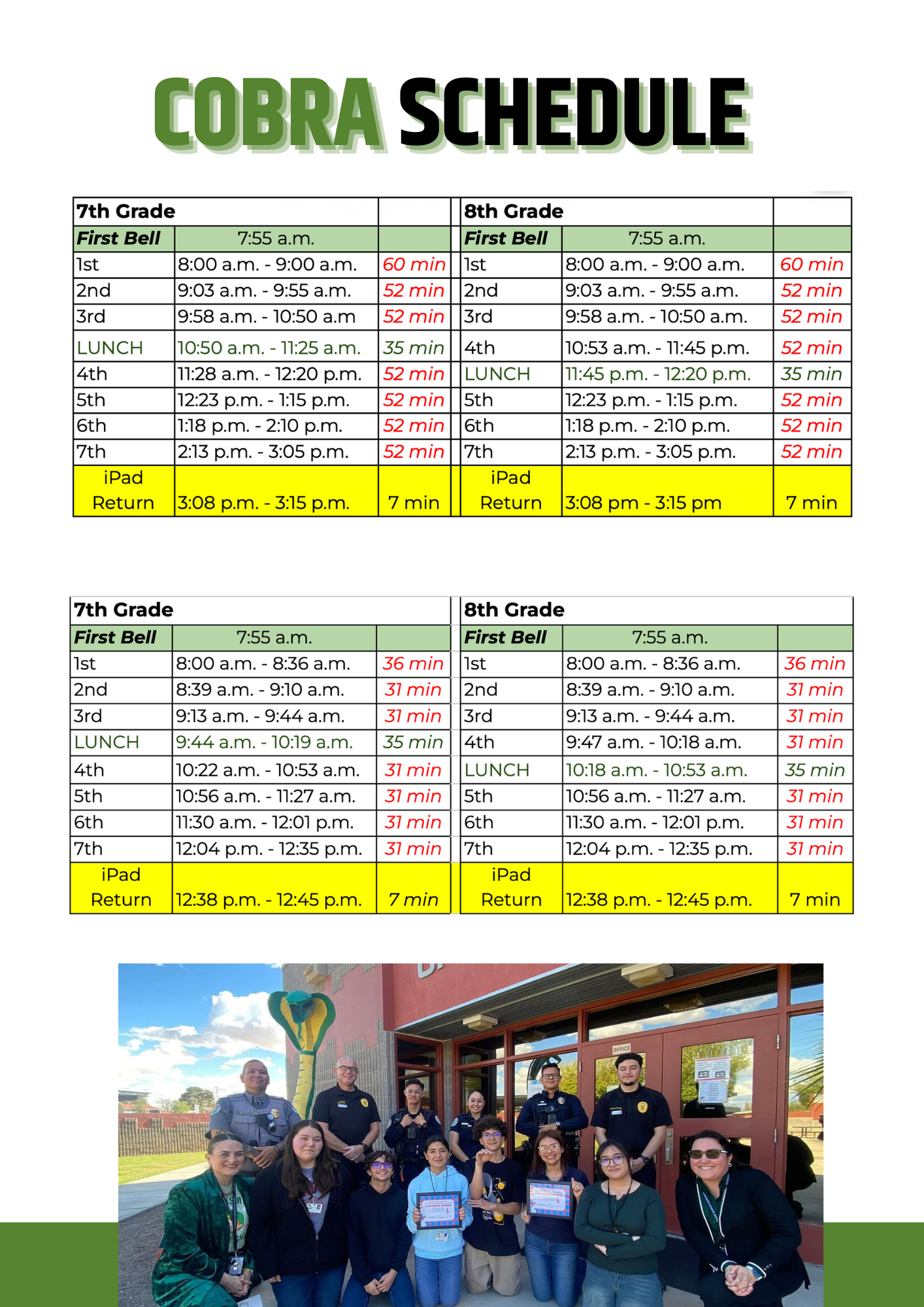 Bell Schedule