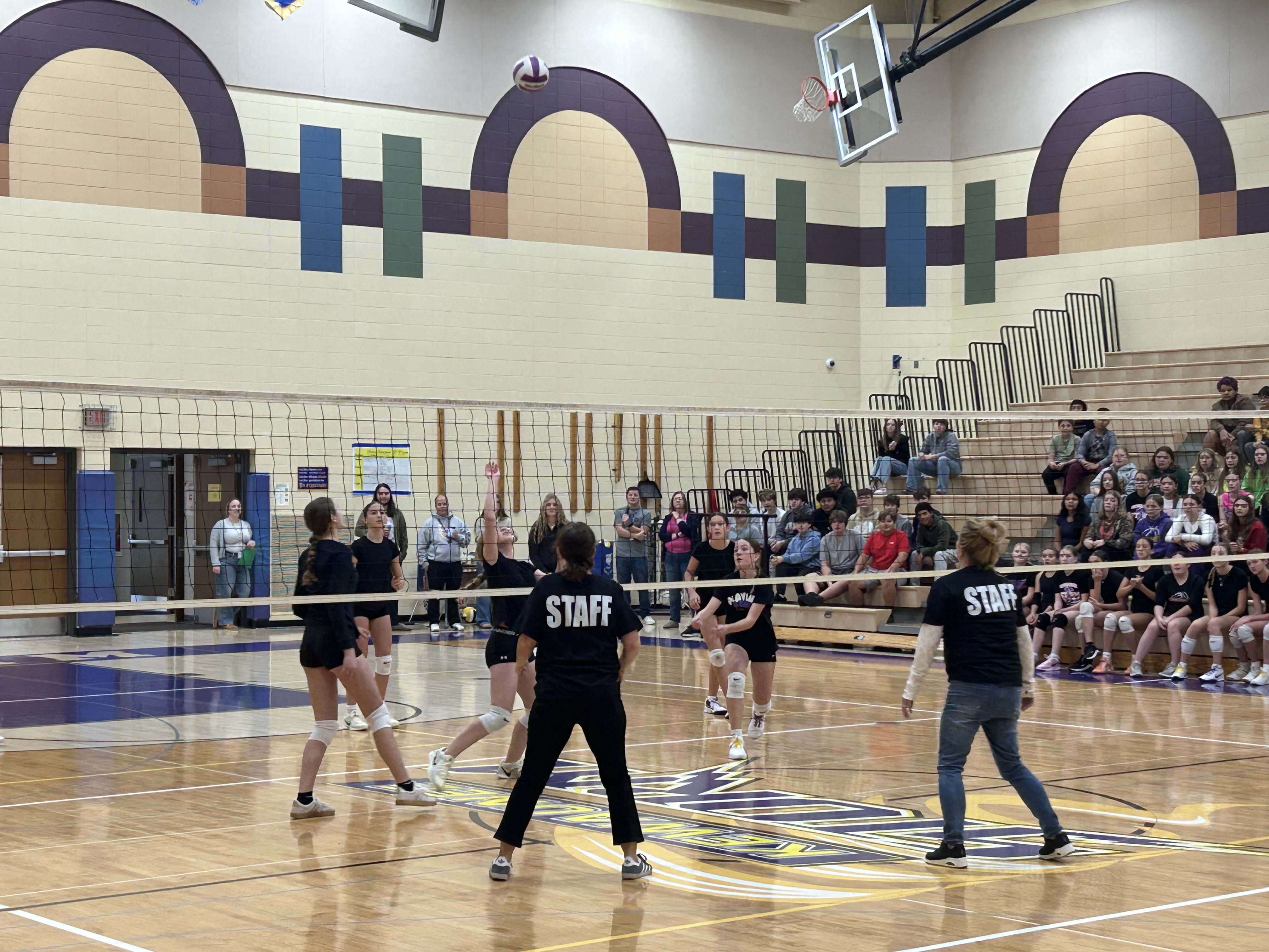 Staff vs students volleyball