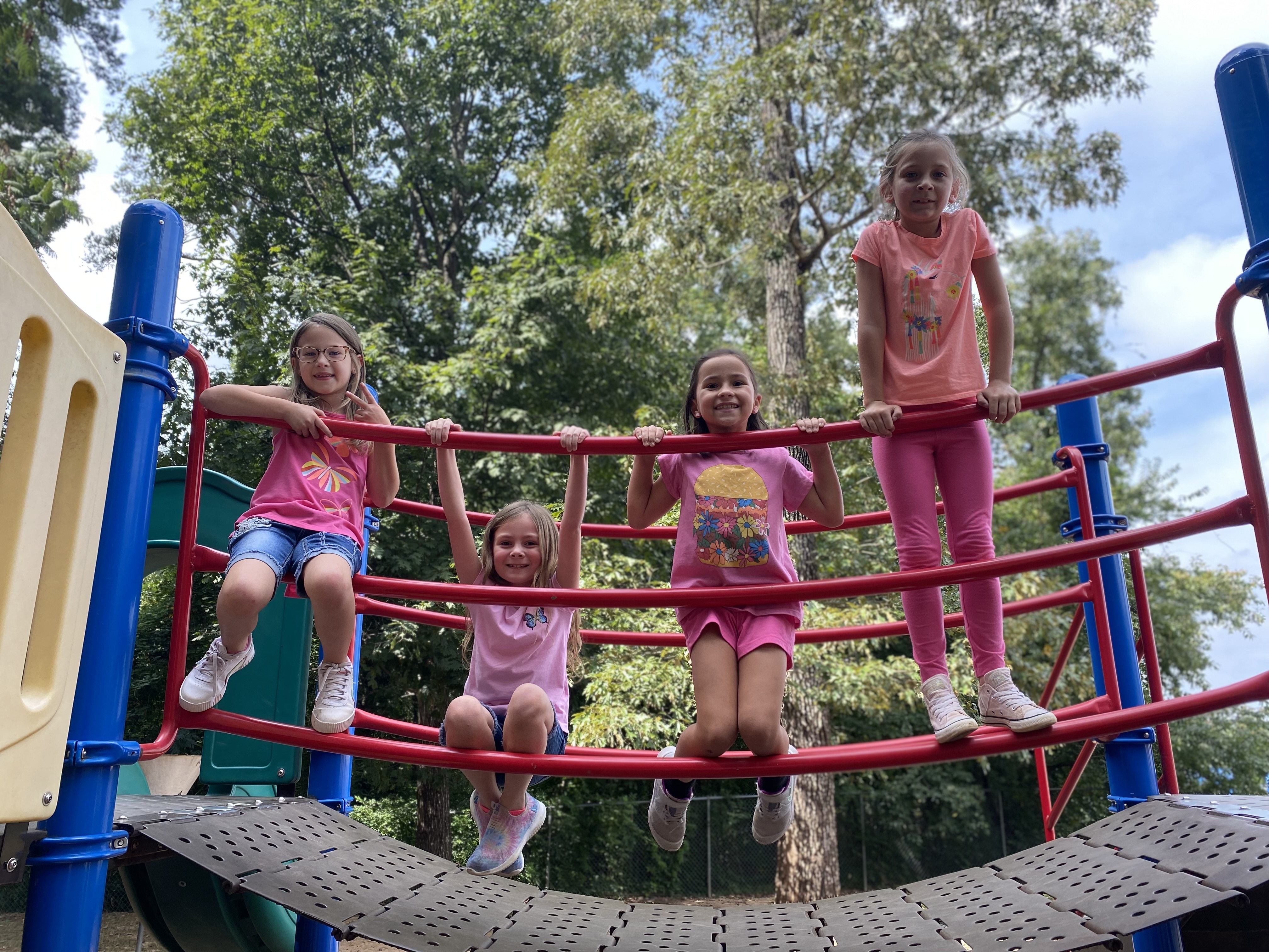 students on playground