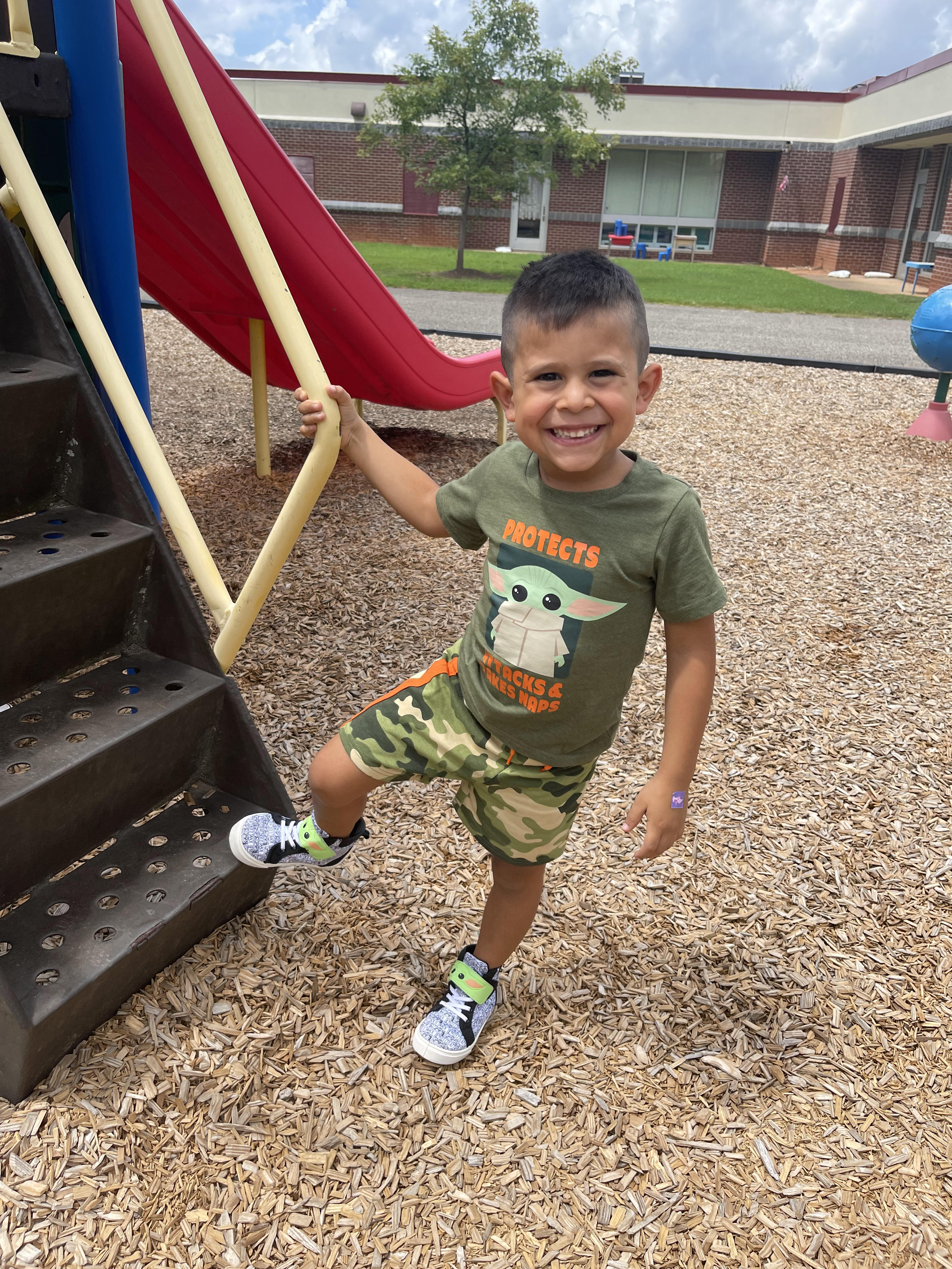 student on playground