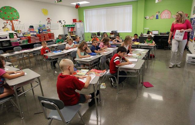 Students in a classroom