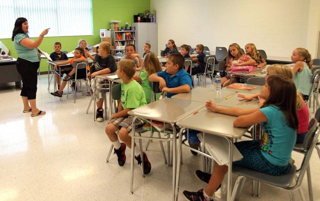 Students in a classroom