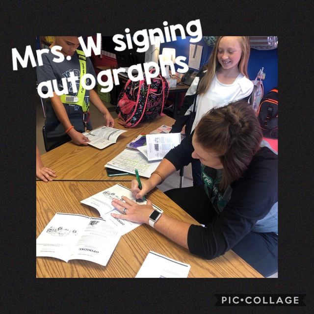 Mrs. W Signing autographs