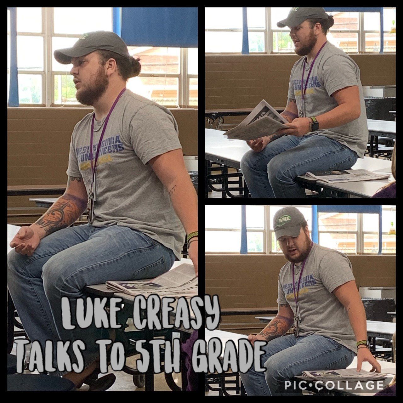 Luke Creasy Talks to 5th Grade