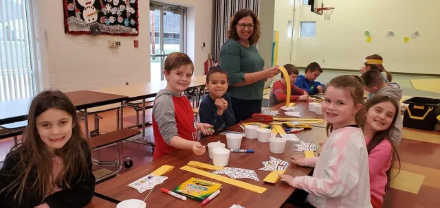 Students working on a project