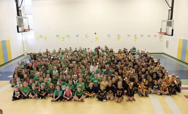 Students in an assembly