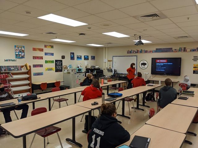 Students in a classroom