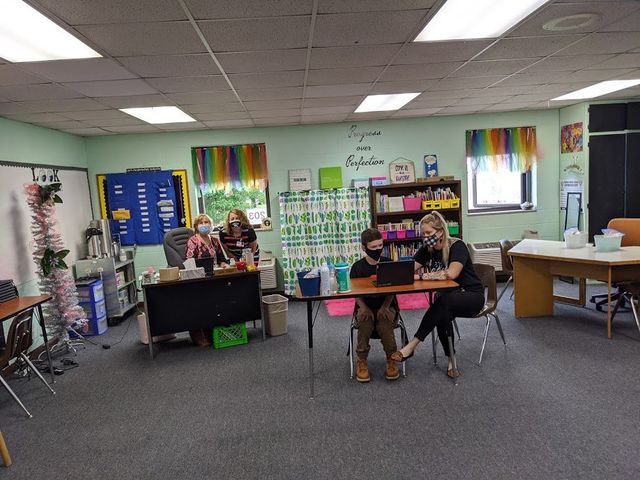 Students in a classroom