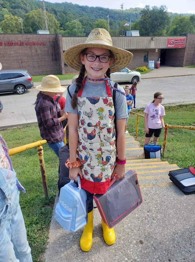 Student dressed up