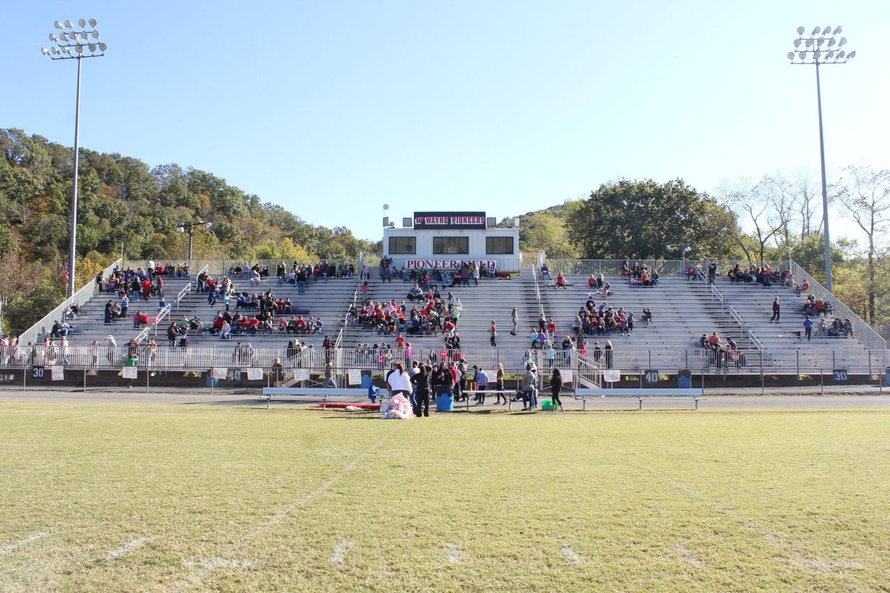 People on a field