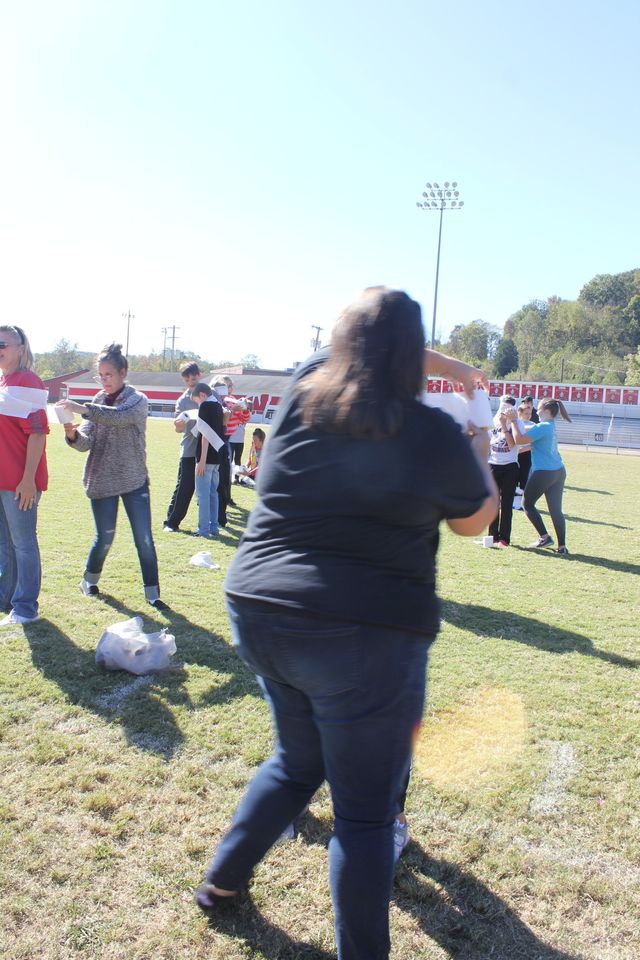 People on a field