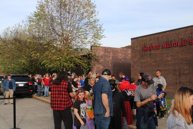 students standing