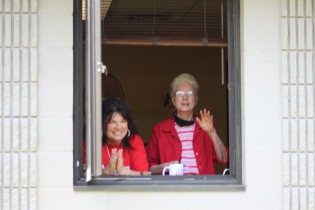 Ruth and Janet at the heart walk