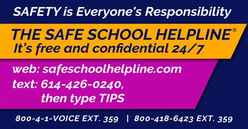 Safe School Helpline Infographic