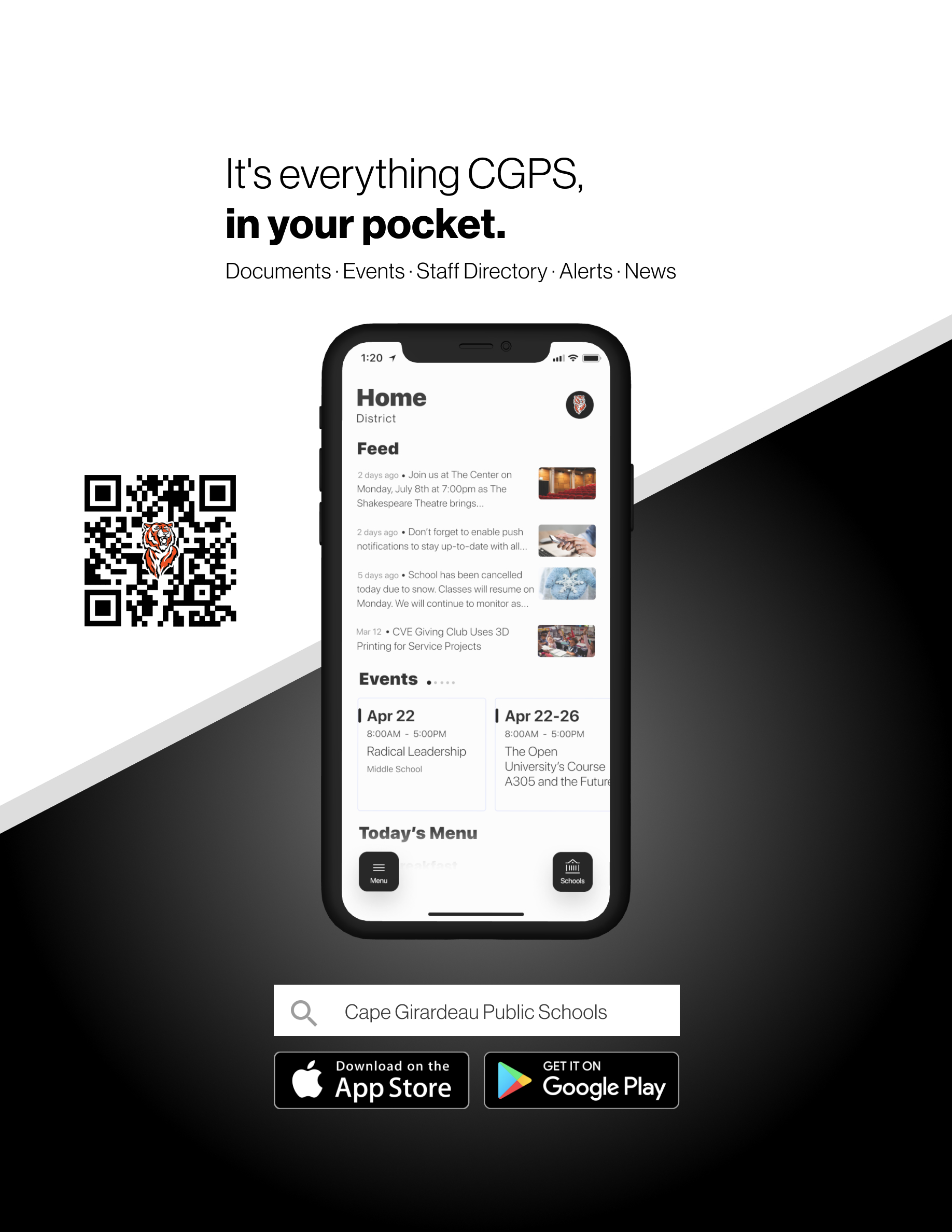 QR code for the district app