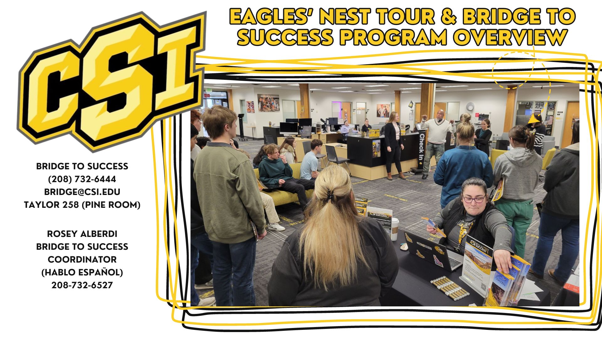 Seniors tour the Eagles' Nest at CSI