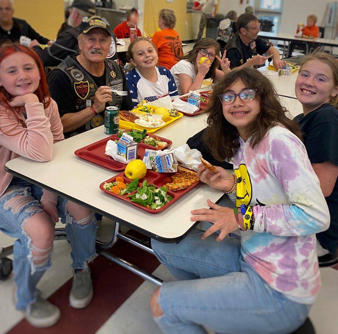 Middle School Students Veterans Day Lunch