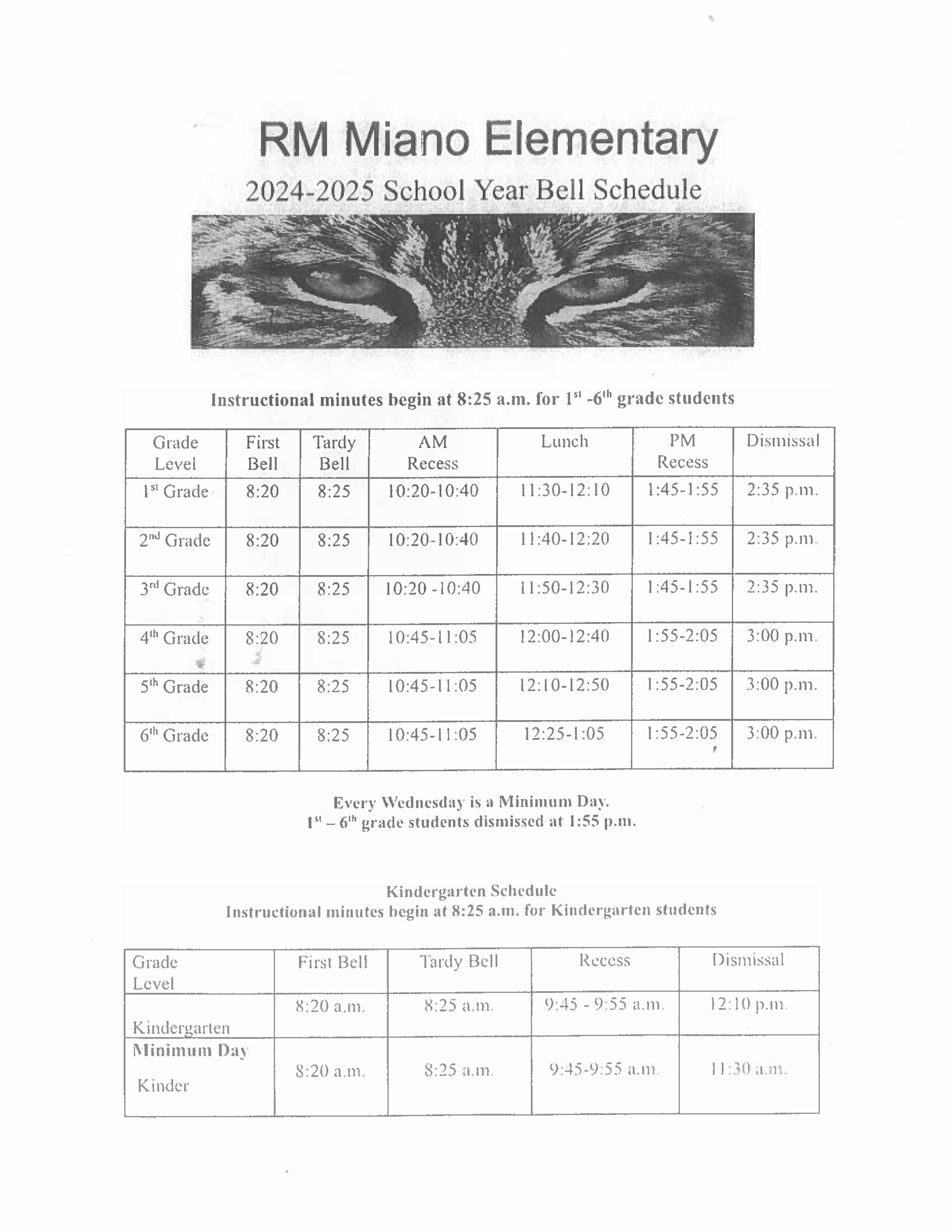 Bell Schedule