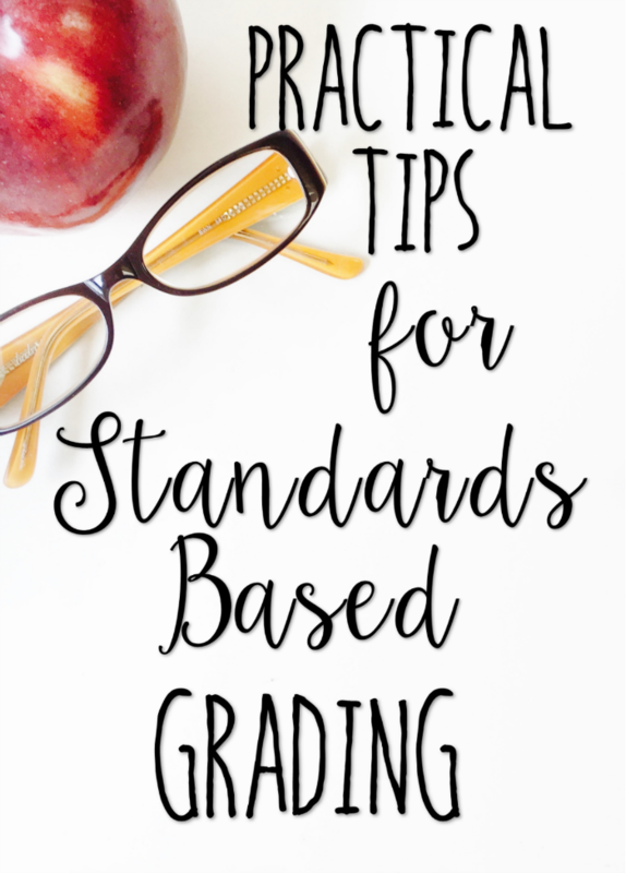 tips for standards based grading