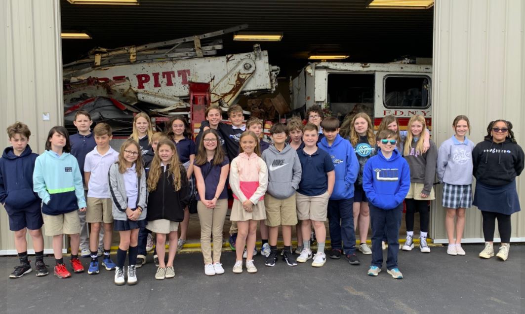 5th and 6th grade students tour Motts Military Museum