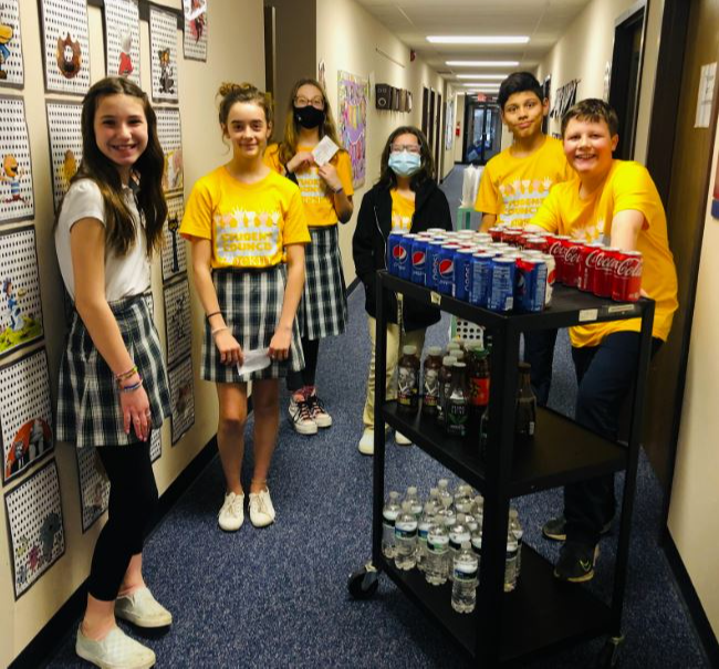 Student Council providing teachers and administrators with a drink