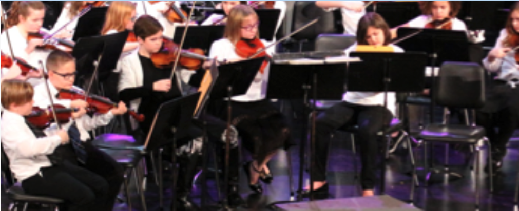 Image depicts student orchestra performance.