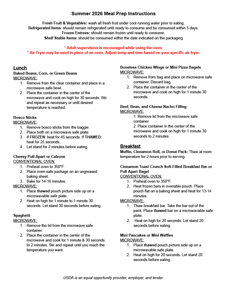 Heating Instructions
