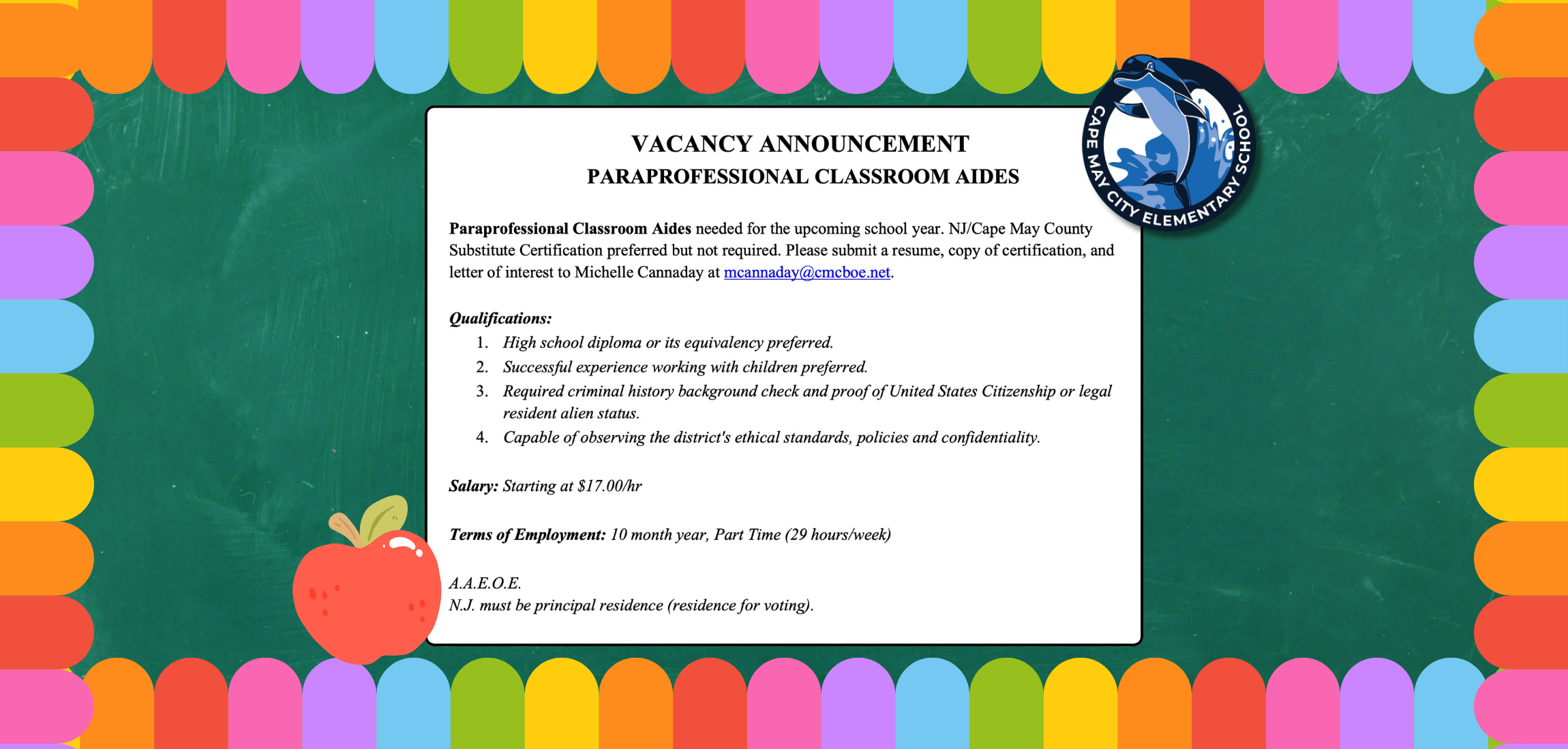May 2026 Para Job Posting