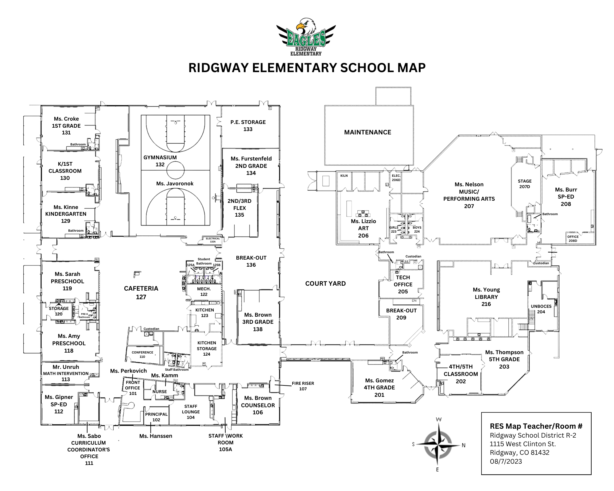2023-2024 RES Teacher Map