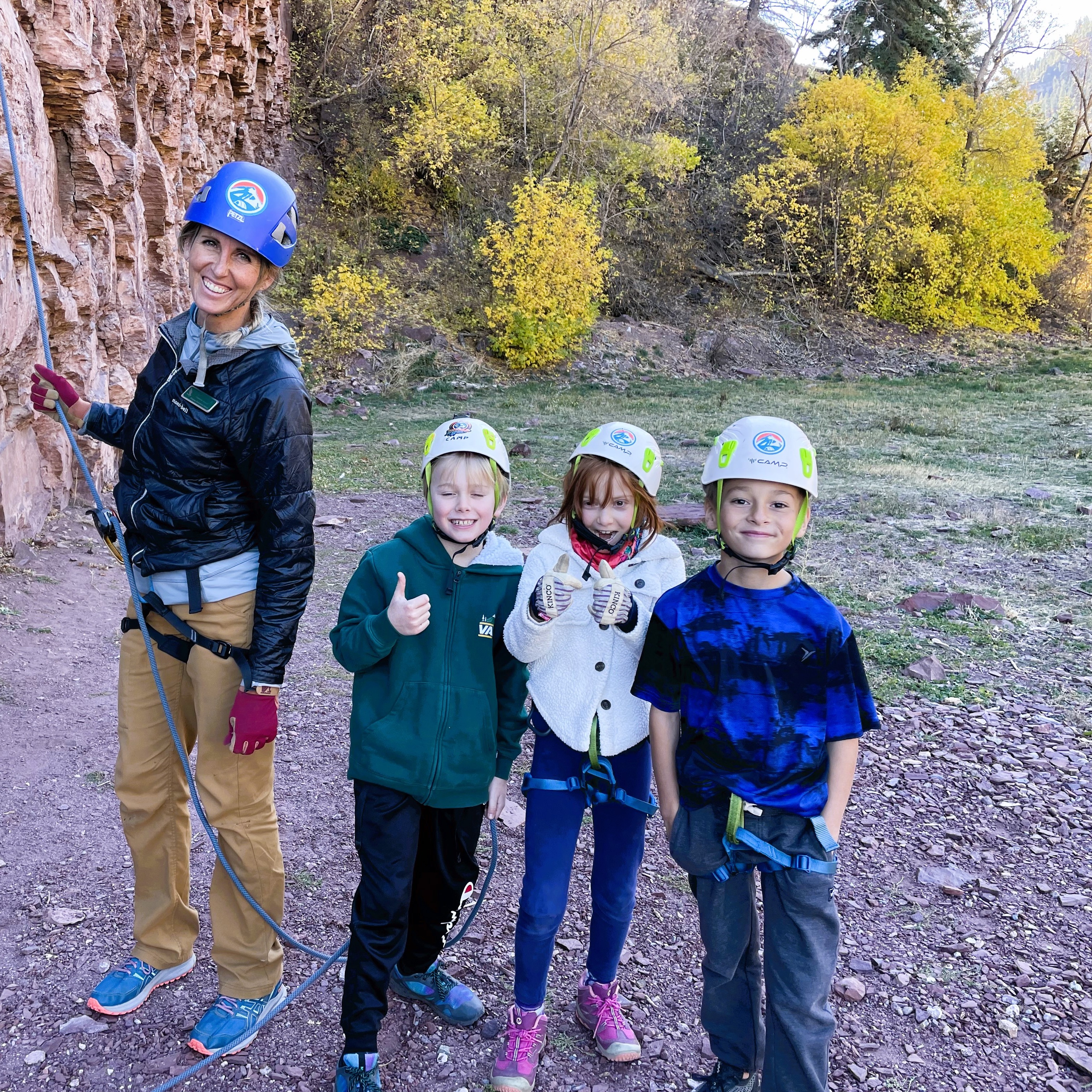 3rd grade rock climbing trip at Rotary Park