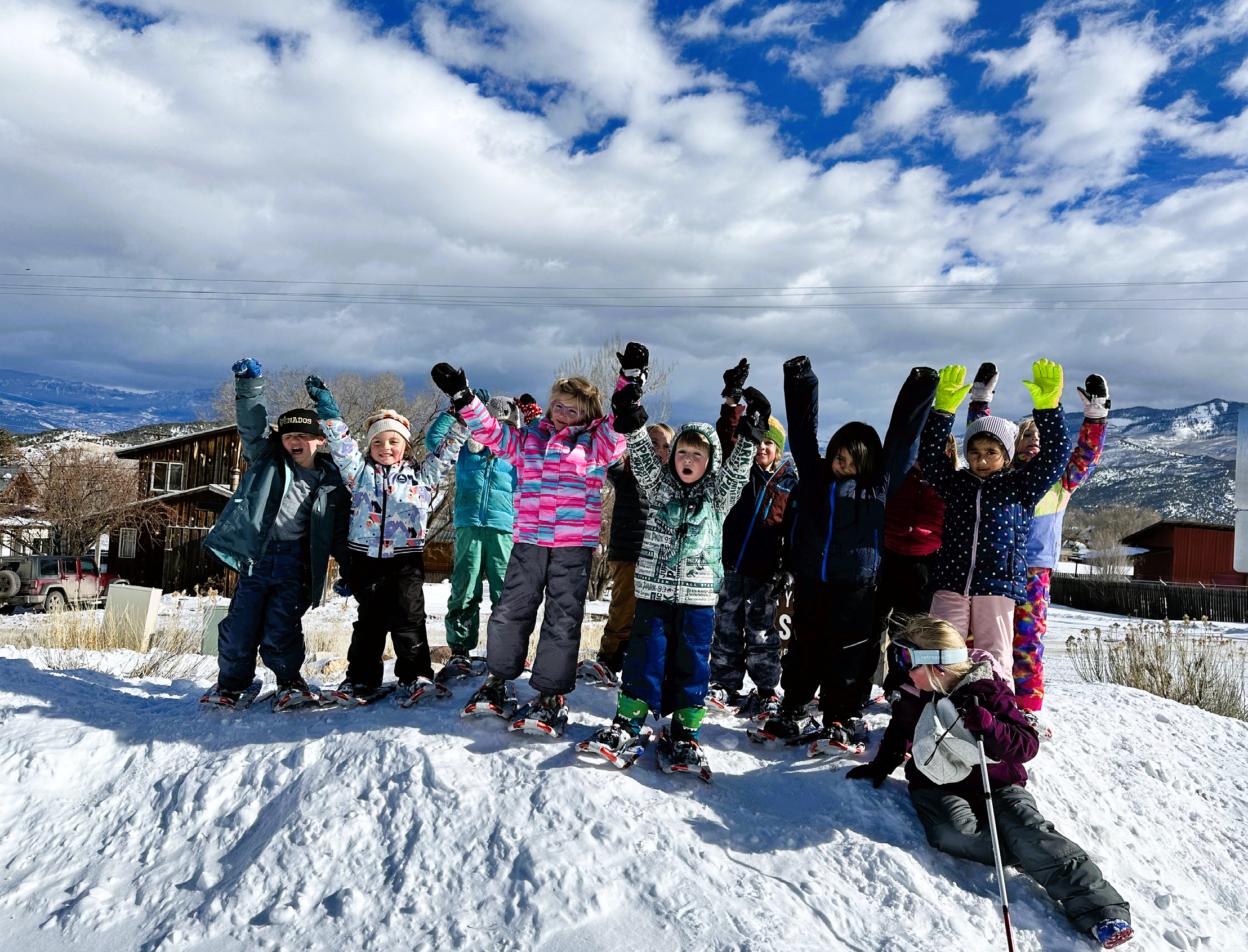 Kindergarten snowshoeing 