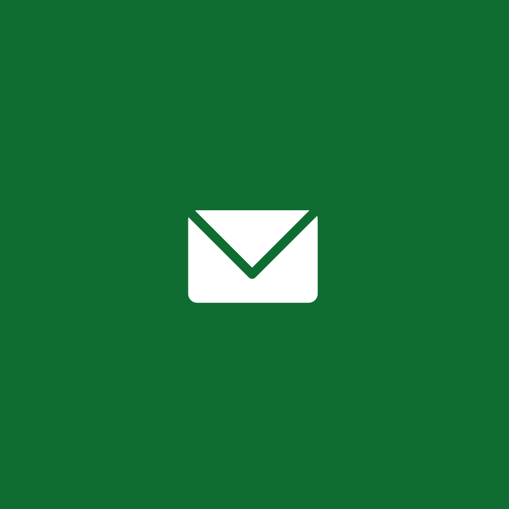 White email icon with green background
