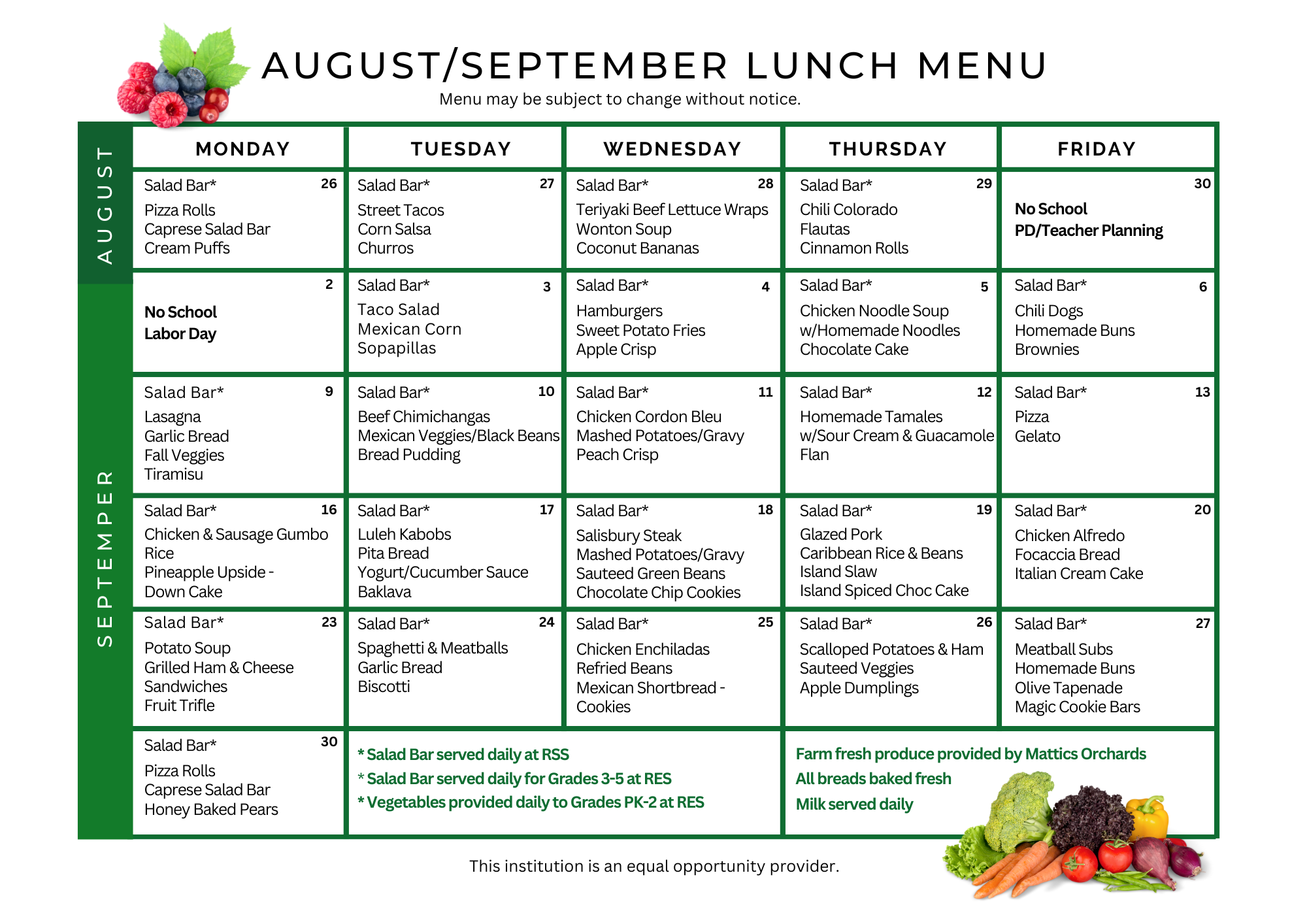 Lunch Menu Ridgway School District R2