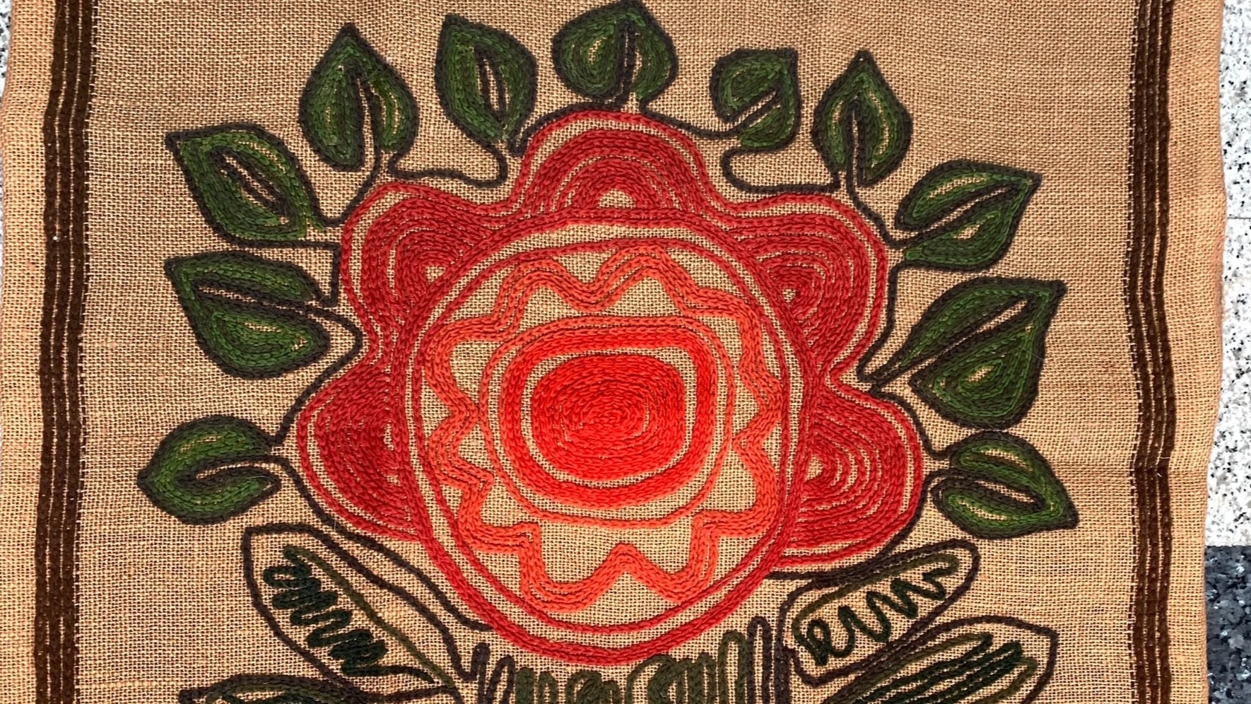 Embroidered flower project