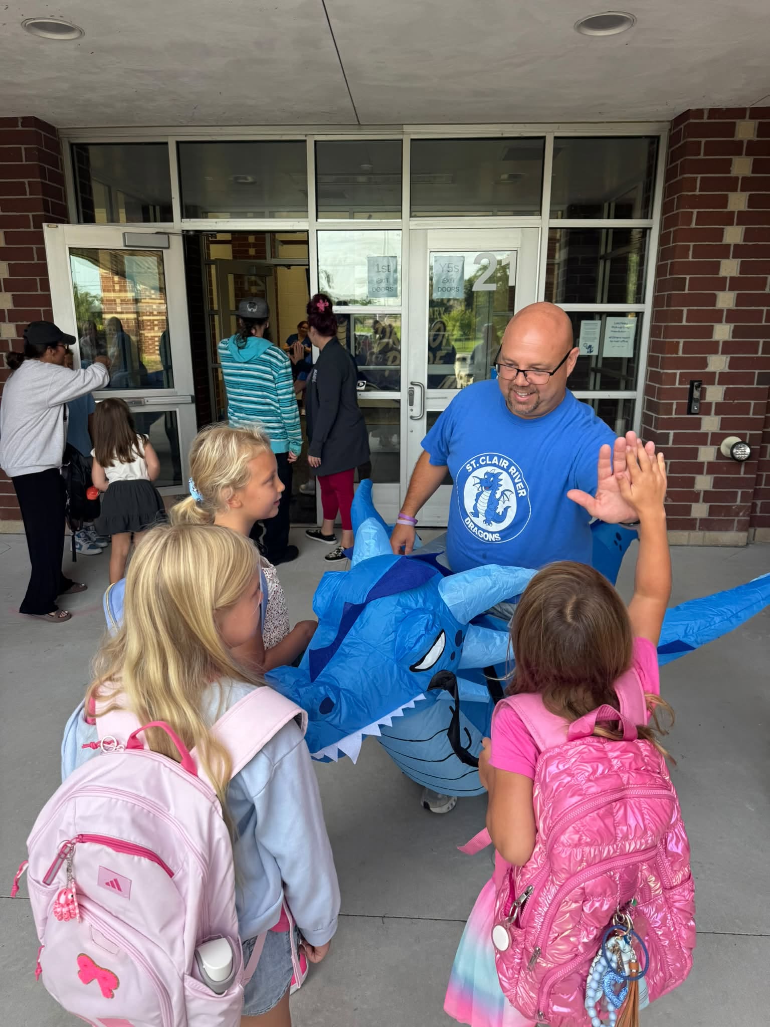 SCRE Mr. Zimmer with students