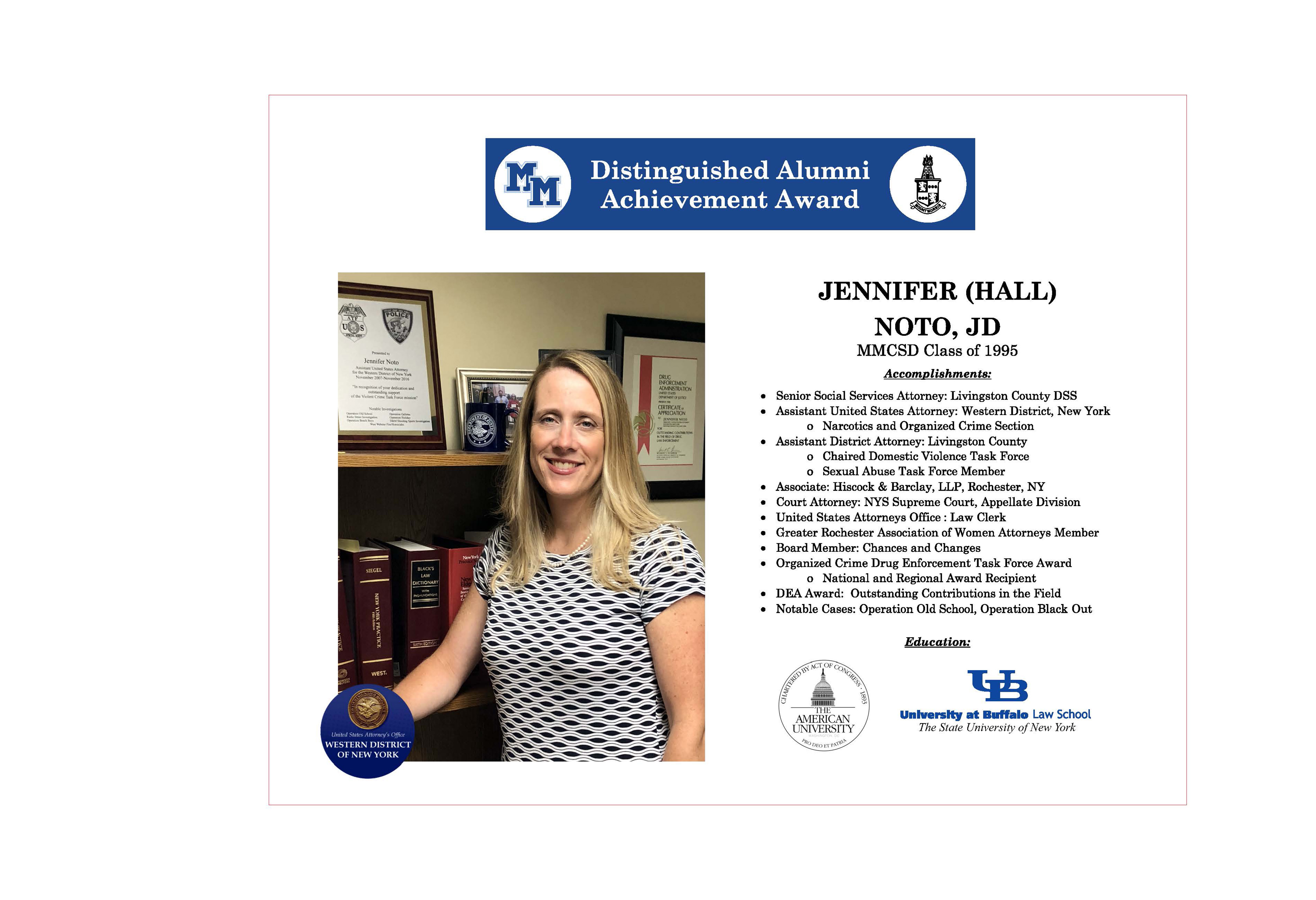 Jennifer (Hall) Noto Accomplishments.