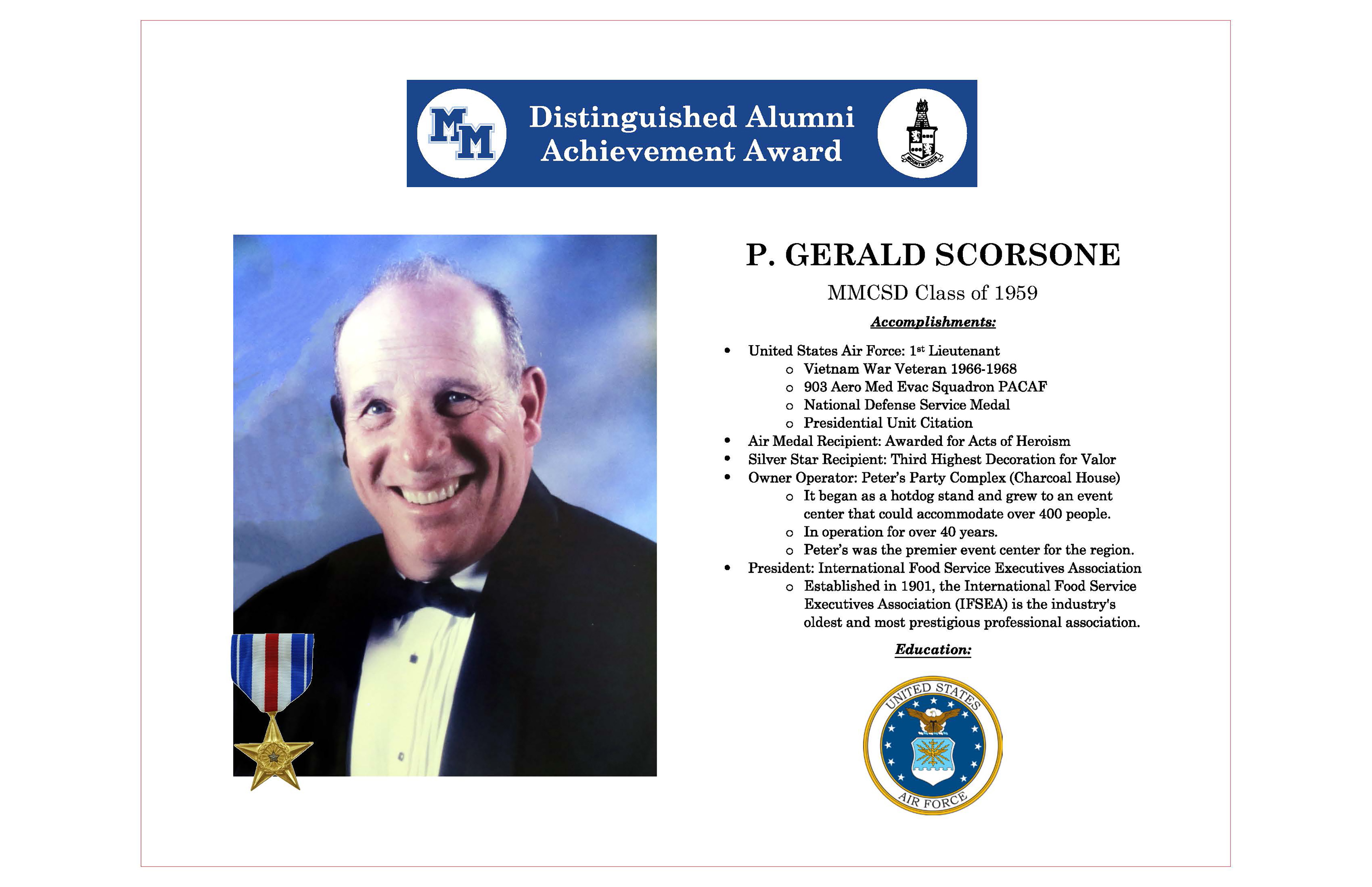 P. Gerald Scorsone Accomplishments.