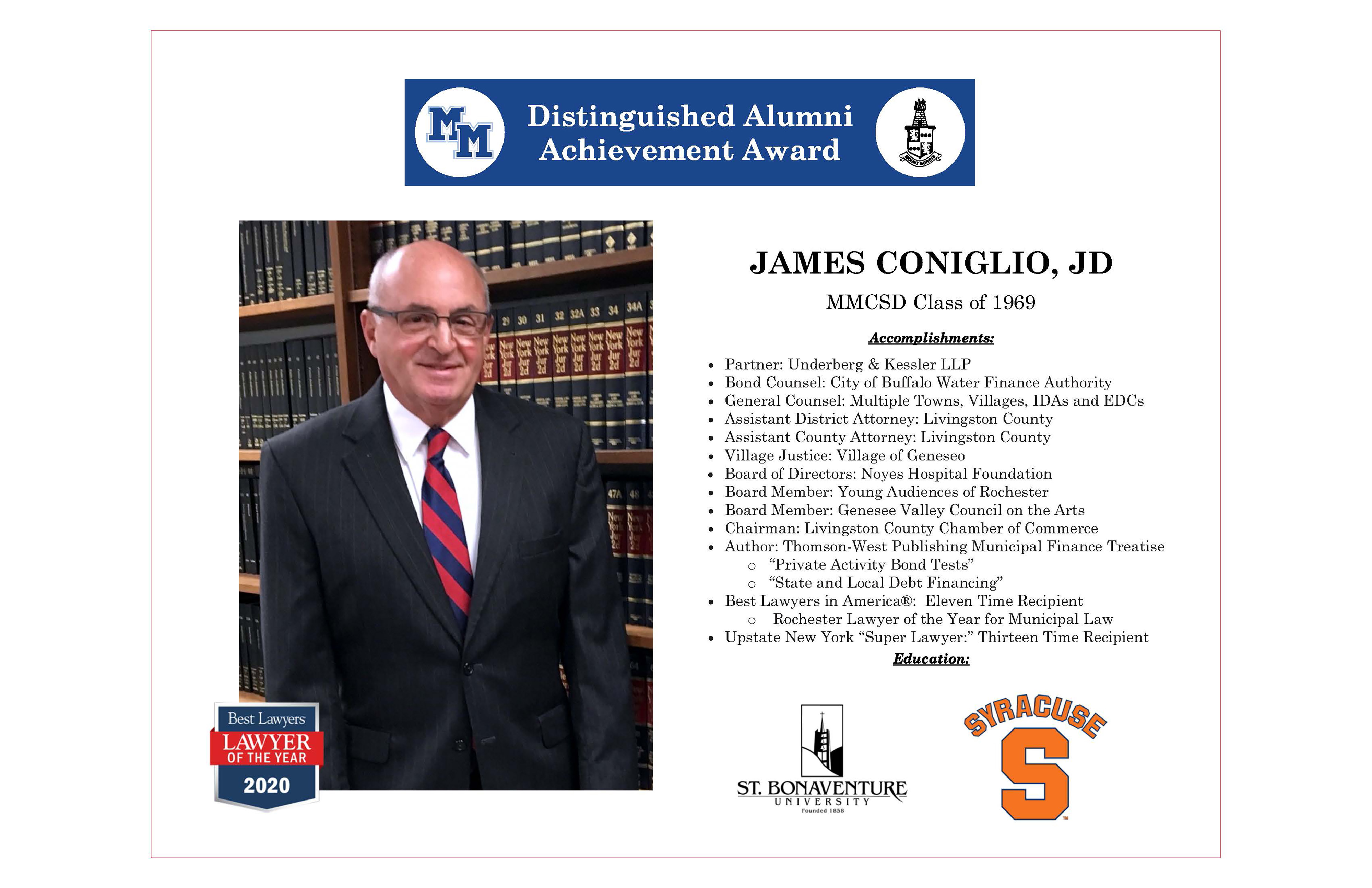 James Coniglio Accomplishments.