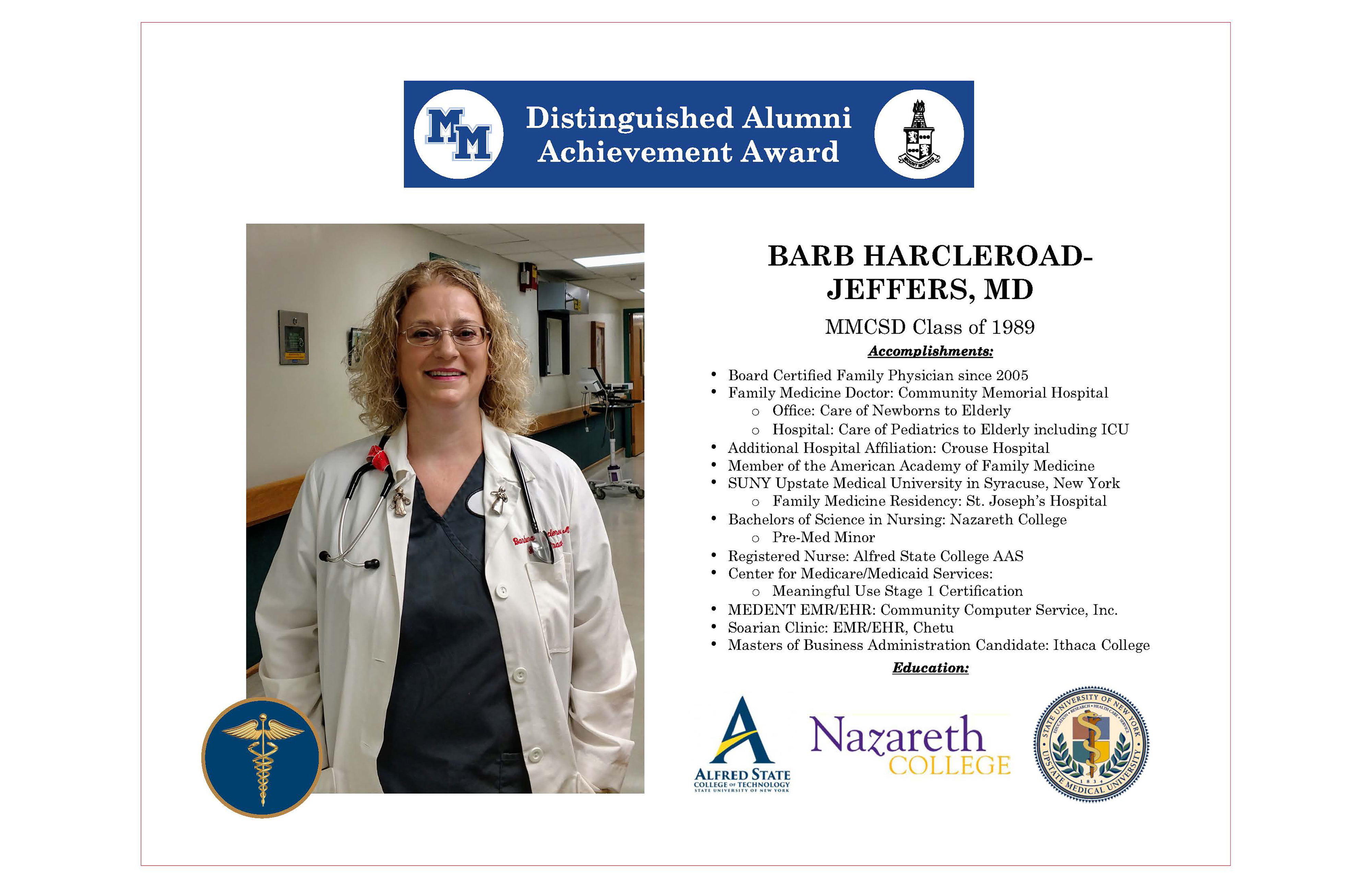 Barb Harcleroad-Jeffers Accomplishments.