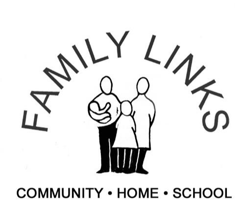 Logo for Family Links. Community, Home, School.